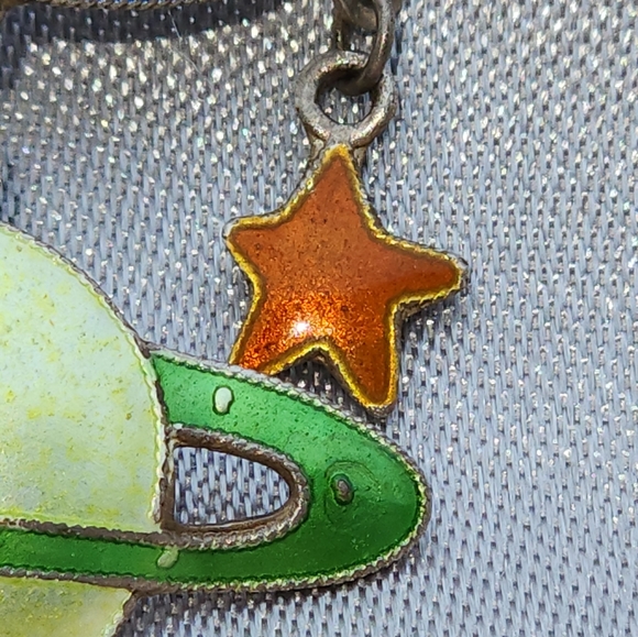 Astronomy Style Enamel Earrings - Picture 2 of 5